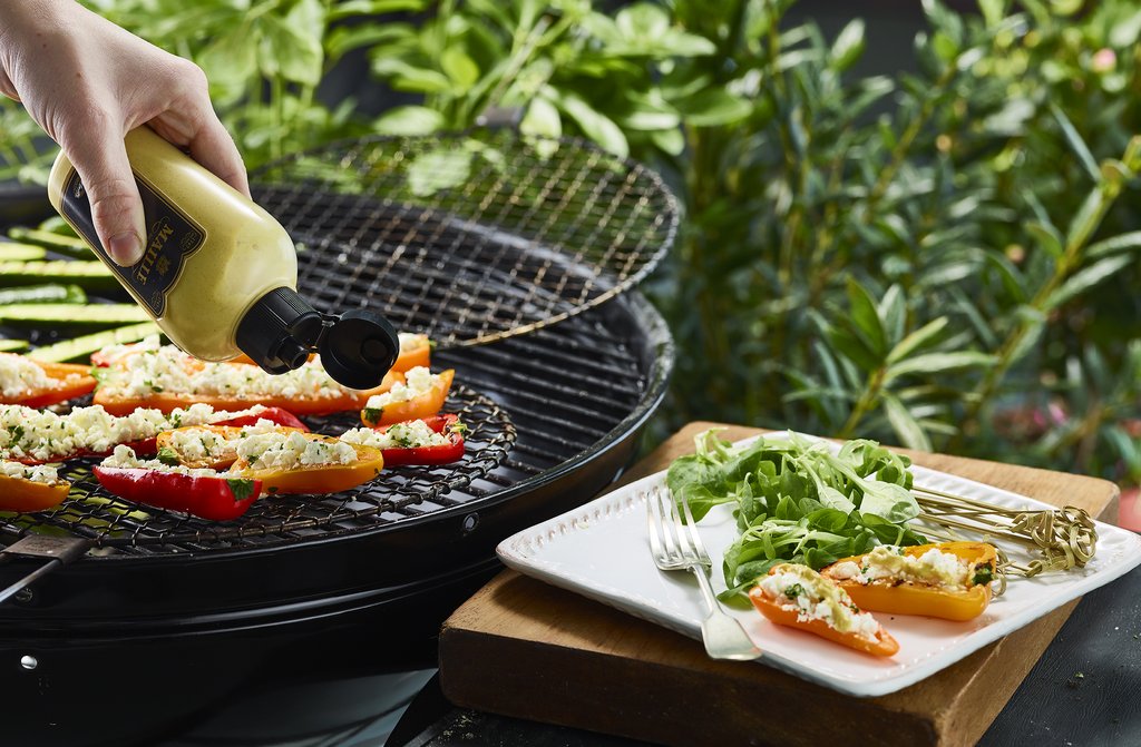 Maille Feta Cheese Bell Peppers On The BBQ