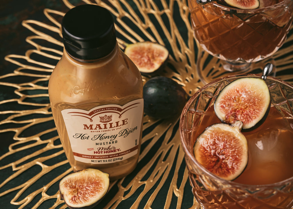 Maple Fig Old Fashioned featuring Maille Hot Honey Dijon
