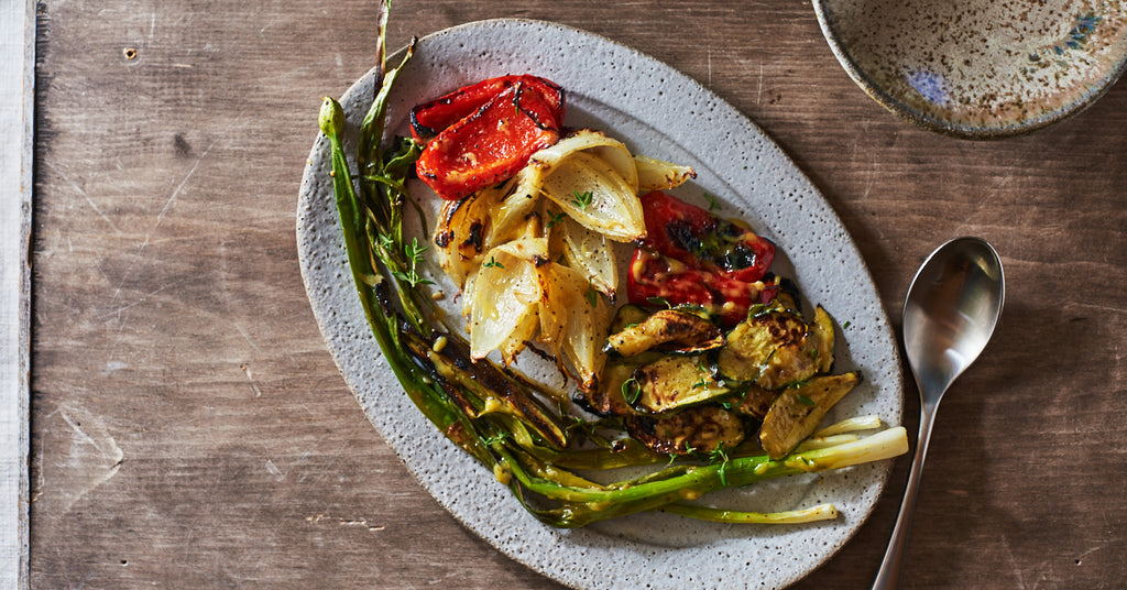 Grilled Veggies with Honey Mustard Vinaigrette