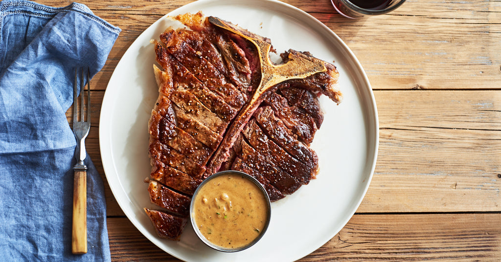 T-Bone Steaks with Maille Mustard