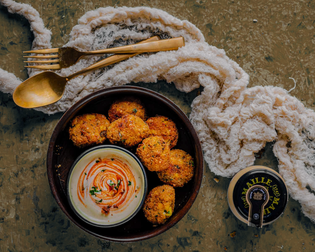 Maille Dijon Cheesy Corn Balls