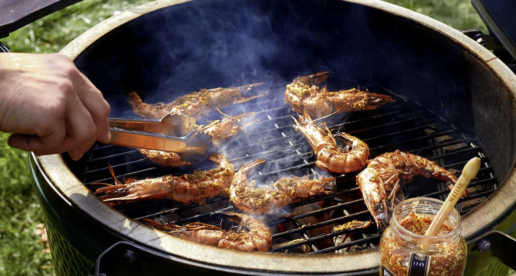 BBQ'ED Prawns with Wholegrain Mustard