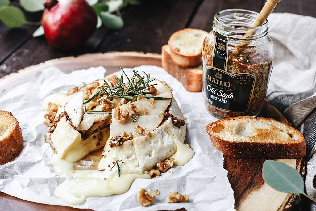 Pear & Dijon Baked Brie