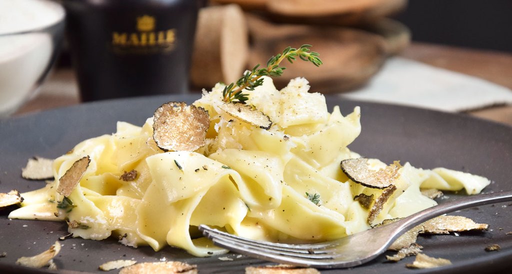 Black Truffle Tagliatelle with Garlic Butter & Thyme