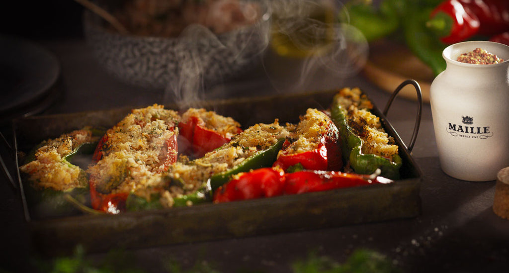 Stuffed roasted horn peppers