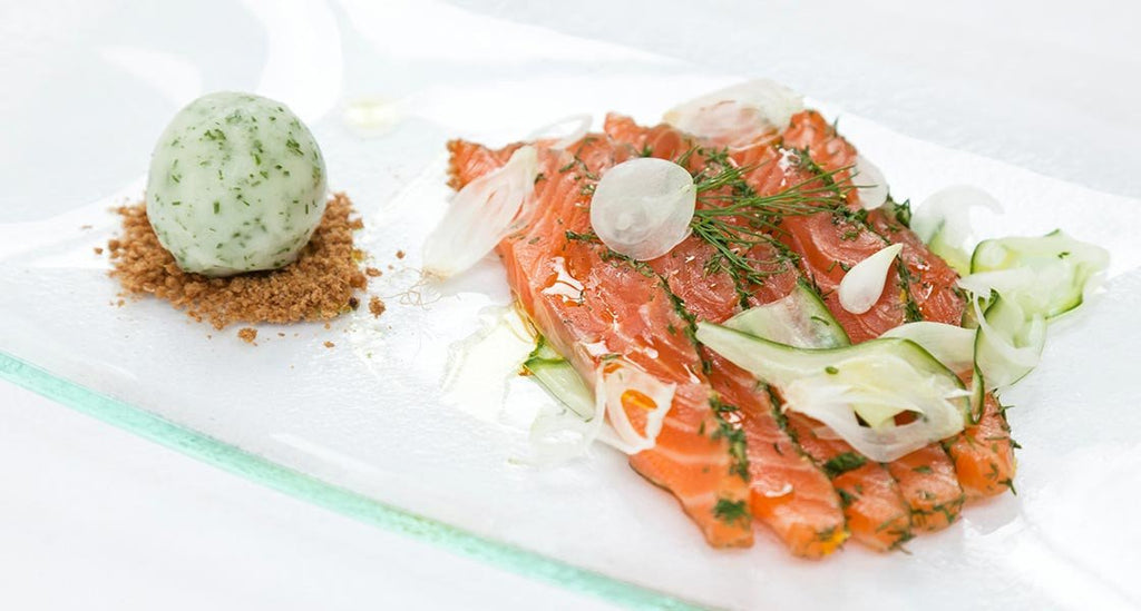 Gravadlax of Salmon with Lime Sorbet