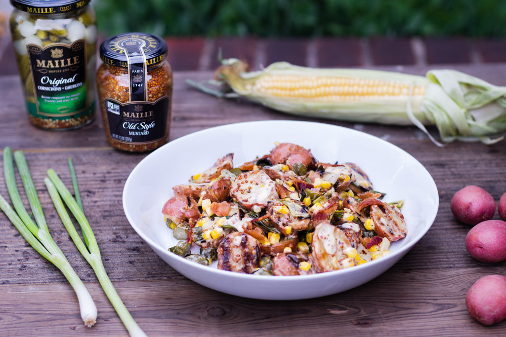 Grilled Potato Salad with Charred Corn and Scallions