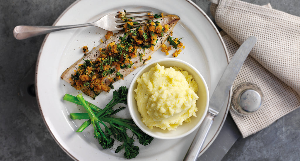 Mackerel Fillets with Maille Mustard and Parsley Crust