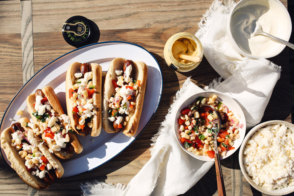 Mexican Street Corn Hot Dogs