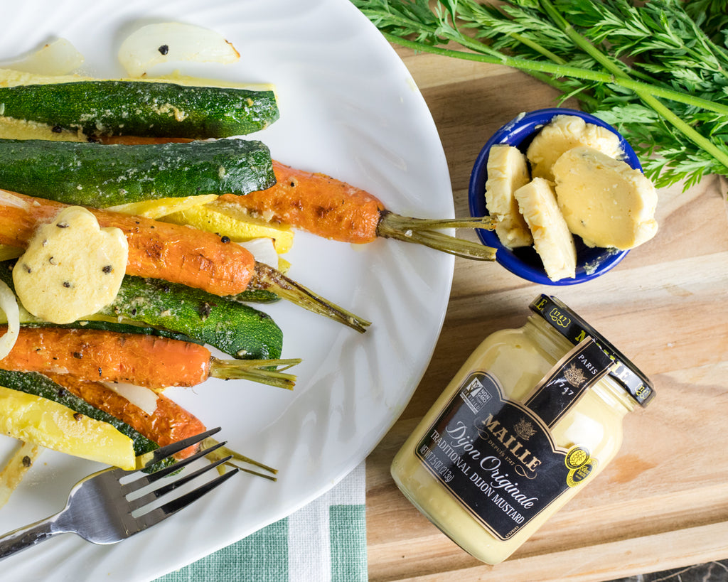 Summer Roasted Vegetables with Garlic Dijon Butter