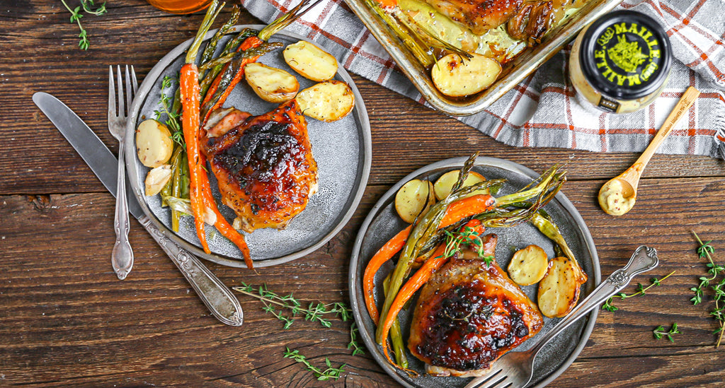 Mustard Glazed Sheet Pan Chicken