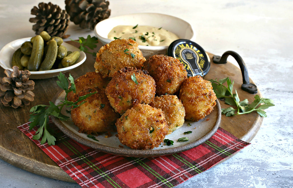 Mustard Coated Crispy Potato Balls