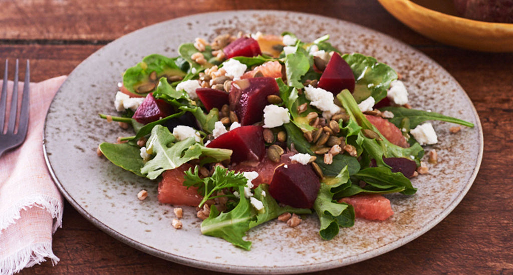 Pink Grapefruit & Beet Salad with Greens