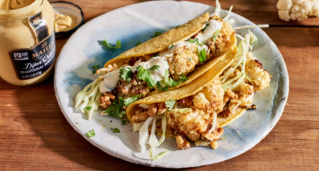 Savory Roasted Cauliflower and Walnut Tacos