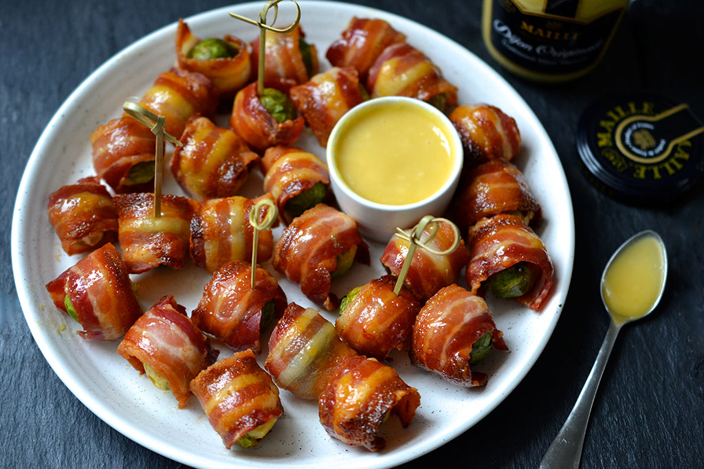 Honey Mustard Glazed Bacon Wrapped Brussel Sprouts
