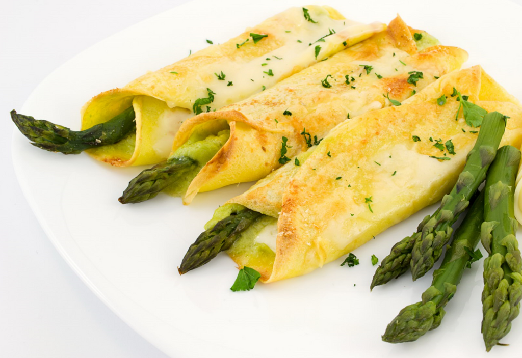 Asparagus Crepes with Maille Port Balsamic Mustard