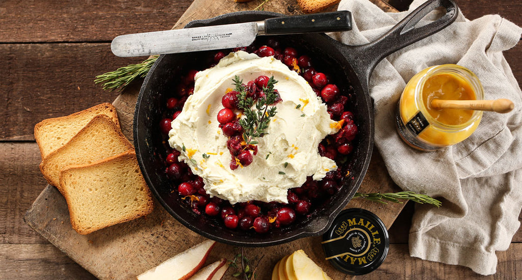 Whipped Goat Cheese with Dijon Roasted Cranberries
